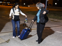 Relatives welcome their loved ones from Lebanon at Sofia Airport in Sofia, Bulgaria, on September 30, 2024. Due to the escalation of tension...