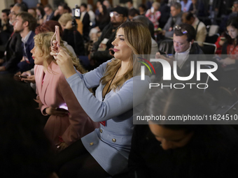 Journalists follow Andres Manuel Lopez Obrador, President of Mexico, during his last press conference at the National Palace in Mexico City,...