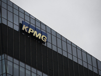 British multinational professional services network KPMG signage is pictured in Warsaw, Poland on September 28, 2024. (