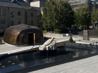 Visitors gather at the newly inaugurated Spirit Garden to observe National Day for Truth and Reconciliation in Toronto, Canada, on September...