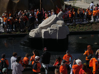 Visitors gather at the newly inaugurated Spirit Garden to observe National Day for Truth and Reconciliation in Toronto, Canada, on September...