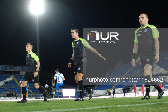 The referee of the match, Giovanni Ayroldi of the Molfetta delegation, during the Italian Serie B soccer championship football match between...