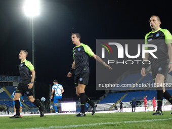 The referee of the match, Giovanni Ayroldi of the Molfetta delegation, during the Italian Serie B soccer championship football match between...