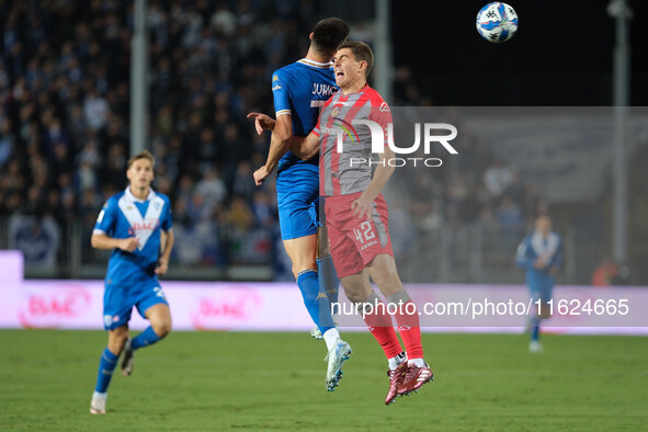 Ante Matteo Juric of Brescia Calcio FC during the Italian Serie B soccer championship football match between Brescia Calcio FC and US Cremon...