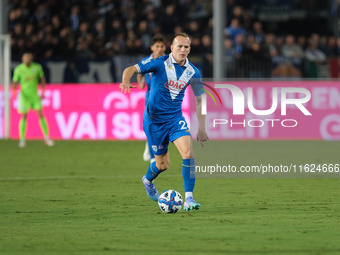 Lorenzo Dickman of Brescia Calcio FC carries the ball during the Italian Serie B soccer match between Brescia Calcio FC and US Cremonese at...