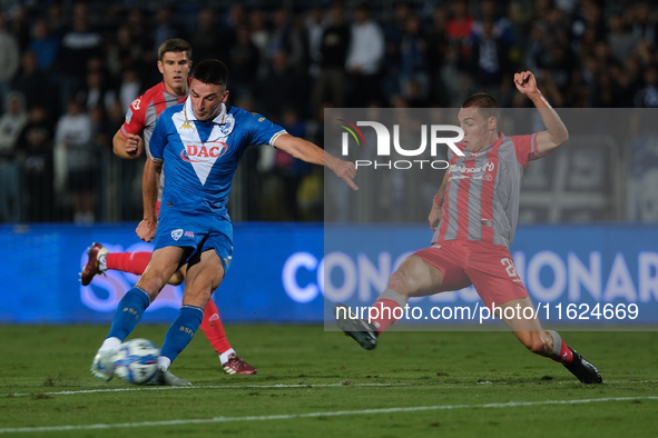 Ante Matteo Juric of Brescia Calcio FC during the Italian Serie B soccer championship football match between Brescia Calcio FC and US Cremon...