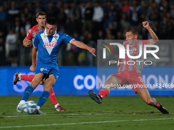 Ante Matteo Juric of Brescia Calcio FC during the Italian Serie B soccer championship football match between Brescia Calcio FC and US Cremon...