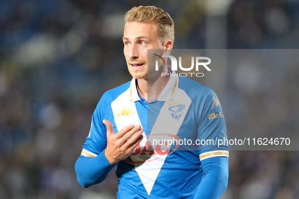 Matthias Verreth of Brescia Calcio FC during the Italian Serie B soccer championship match between Brescia Calcio FC and US Cremonese at Mar...