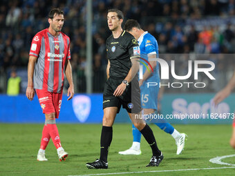 The referee of the match, Giovanni Ayroldi of the Molfetta delegation, during the Italian Serie B soccer championship football match between...