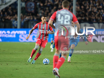 Cristian Buonaiuto of US Cremonese during the Italian Serie B soccer championship match between Brescia Calcio FC and US Cremonese at Mario...