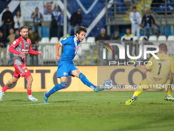 Gennaro Borrelli of Brescia Calcio FC scores the second goal of the match during the Italian Serie B soccer championship football match betw...