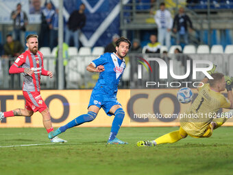 Gennaro Borrelli of Brescia Calcio FC scores the second goal of the match during the Italian Serie B soccer championship football match betw...