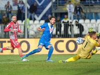 Gennaro Borrelli of Brescia Calcio FC scores the second goal of the match during the Italian Serie B soccer championship football match betw...