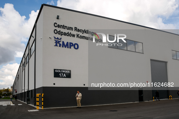 A building of a newly opened plastic recycle plant in Krakow, Poland on September 30, 2024. The innovative plant will be able to recycle pla...