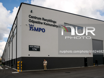 A building of a newly opened plastic recycle plant in Krakow, Poland on September 30, 2024. The innovative plant will be able to recycle pla...