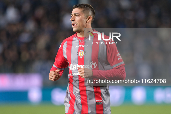 Luca Zanimacchia of US Cremonese during the Italian Serie B soccer match between Brescia Calcio FC and US Cremonese at Mario Rigamonti Stadi...