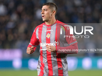 Luca Zanimacchia of US Cremonese during the Italian Serie B soccer match between Brescia Calcio FC and US Cremonese at Mario Rigamonti Stadi...