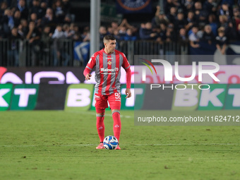 Luca Zanimacchia of US Cremonese carries the ball during the Italian Serie B soccer championship football match between Brescia Calcio FC an...