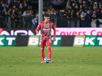 Luca Zanimacchia of US Cremonese carries the ball during the Italian Serie B soccer championship football match between Brescia Calcio FC an...