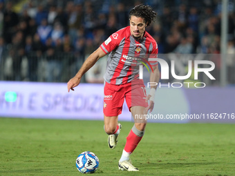 Leonardo Sernicola of US Cremonese during the Italian Serie B soccer match between Brescia Calcio FC and US Cremonese at Mario Rigamonti Sta...