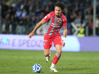 Leonardo Sernicola of US Cremonese during the Italian Serie B soccer match between Brescia Calcio FC and US Cremonese at Mario Rigamonti Sta...