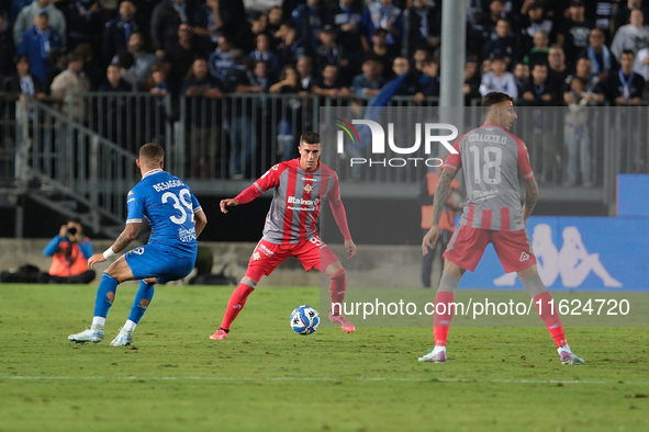 Luca Zanimacchia of US Cremonese during the Italian Serie B soccer match between Brescia Calcio FC and US Cremonese at Mario Rigamonti Stadi...