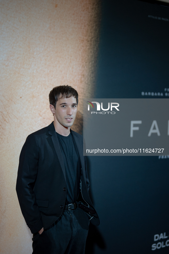 Actor Marco Cicalese attends the ''Familia'' photocall at Cinema Adriano in Rome, Italy, on September 30, 2024. 