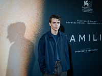 Actor Francesco Gheghi attends the ''Familia'' photocall at Cinema Adriano in Rome, Italy, on September 30, 2024. (