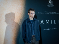 Actor Francesco Gheghi attends the ''Familia'' photocall at Cinema Adriano in Rome, Italy, on September 30, 2024. (