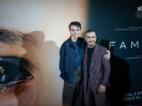 Actors Francesco Gheghi and Francesco Di Leva attend the ''Familia'' photocall at Cinema Adriano in Rome, Italy, on September 30, 2024. (