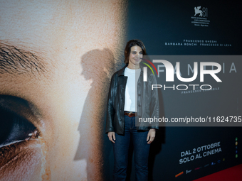 Actress Barbara Ronchi attends the ''Familia'' photocall at Cinema Adriano in Rome, Italy, on September 30, 2024. (