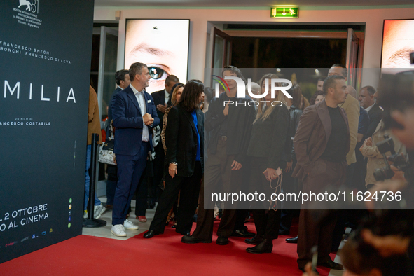 Actor Francesco Gheghi attends the ''Familia'' photocall at Cinema Adriano in Rome, Italy, on September 30, 2024. 