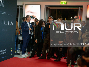 Actor Francesco Gheghi attends the ''Familia'' photocall at Cinema Adriano in Rome, Italy, on September 30, 2024. (