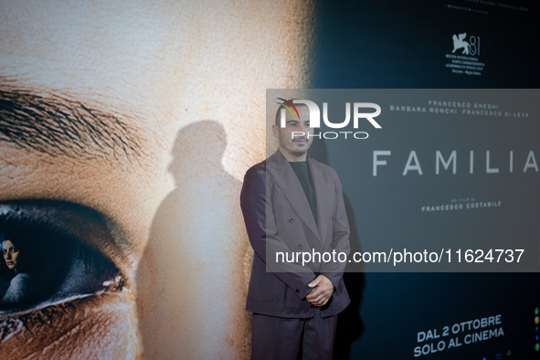 Actor Francesco Di Leva attends the ''Familia'' photocall at Cinema Adriano in Rome, Italy, on September 30, 2024. 