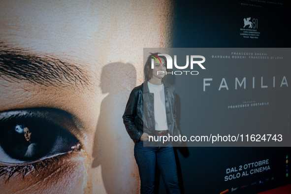 Actress Barbara Ronchi attends the ''Familia'' photocall at Cinema Adriano in Rome, Italy, on September 30, 2024. 