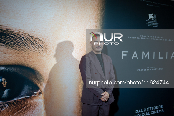 Actor Francesco Di Leva attends the ''Familia'' photocall at Cinema Adriano in Rome, Italy, on September 30, 2024. 