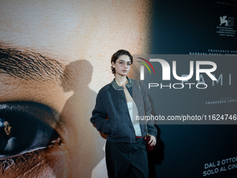 Actress Tecla Insolia attends the ''Familia'' photocall at Cinema Adriano in Rome, Italy, on September 30, 2024. (