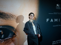 Actress Tecla Insolia attends the ''Familia'' photocall at Cinema Adriano in Rome, Italy, on September 30, 2024. (