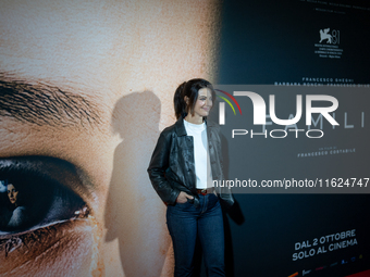 Actress Barbara Ronchi attends the ''Familia'' photocall at Cinema Adriano in Rome, Italy, on September 30, 2024. (