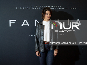 Actress Barbara Ronchi attends the ''Familia'' photocall at Cinema Adriano in Rome, Italy, on September 30, 2024. (