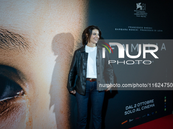 Actress Barbara Ronchi attends the ''Familia'' photocall at Cinema Adriano in Rome, Italy, on September 30, 2024. (