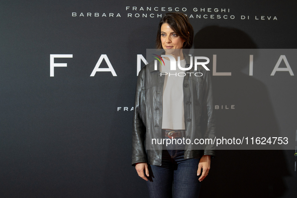 Actress Barbara Ronchi attends the ''Familia'' photocall at Cinema Adriano in Rome, Italy, on September 30, 2024. 