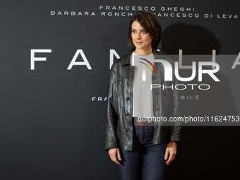 Actress Barbara Ronchi attends the ''Familia'' photocall at Cinema Adriano in Rome, Italy, on September 30, 2024. (