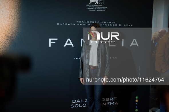 Actress Barbara Ronchi attends the ''Familia'' photocall at Cinema Adriano in Rome, Italy, on September 30, 2024. 