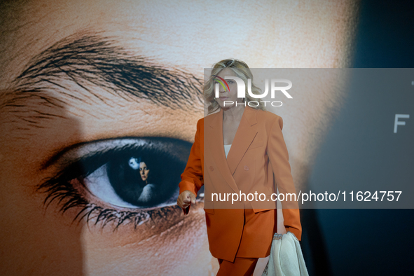 Myrta Merlino attends the ''Familia'' photocall at Cinema Adriano in Rome, Italy, on September 30, 2024. 