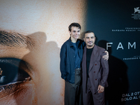 Actors Francesco Gheghi and Francesco Di Leva attend the ''Familia'' photocall at Cinema Adriano in Rome, Italy, on September 30, 2024. (