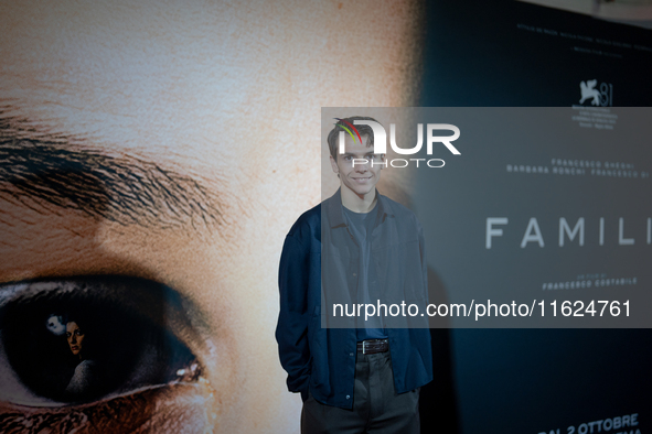 Actor Francesco Gheghi attends the ''Familia'' photocall at Cinema Adriano in Rome, Italy, on September 30, 2024. 