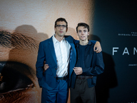 Actor Francesco Gheghi and a guest attend the ''Familia'' photocall at Cinema Adriano in Rome, Italy, on September 30, 2024. (