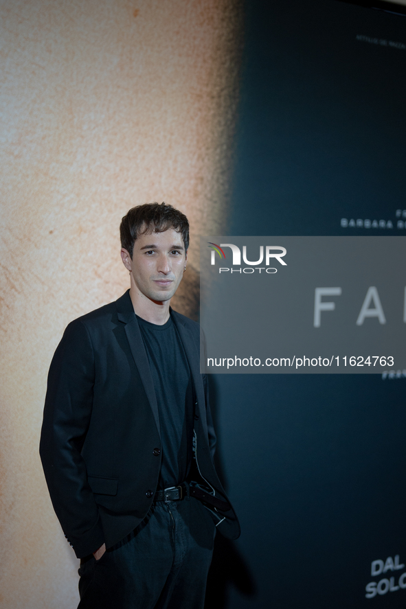 Actor Marco Cicalese attends the ''Familia'' photocall at Cinema Adriano in Rome, Italy, on September 30, 2024. 