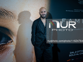 Giuliano Sangiorgi attends the ''Familia'' photocall at Cinema Adriano in Rome, Italy, on September 30, 2024. (